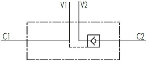 Гидравлическая схема обозначения V0245-VBPSE 3/4 L 4 VIE