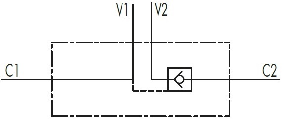 Гидравлическая схема обозначения V0250-VBPSE 3/8L 4 VIE