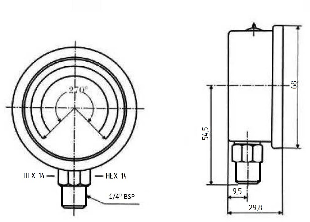 Габаритные размеры MFI6304250V