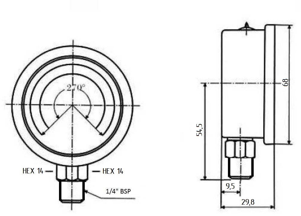 Габаритные размеры MFI6304006V