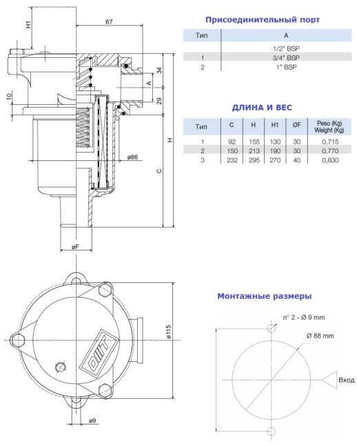 OMTF111C25NA1 - Гидравлический, сливной фильтр OMT, в наличии