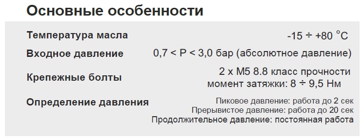 Тех параметры насос серии R группа 0