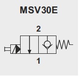 Обозначение на гидравлической схеме MSV30E0000