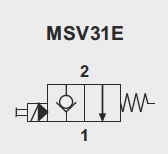 Обозначение на гидравлической схеме MSV31E0000