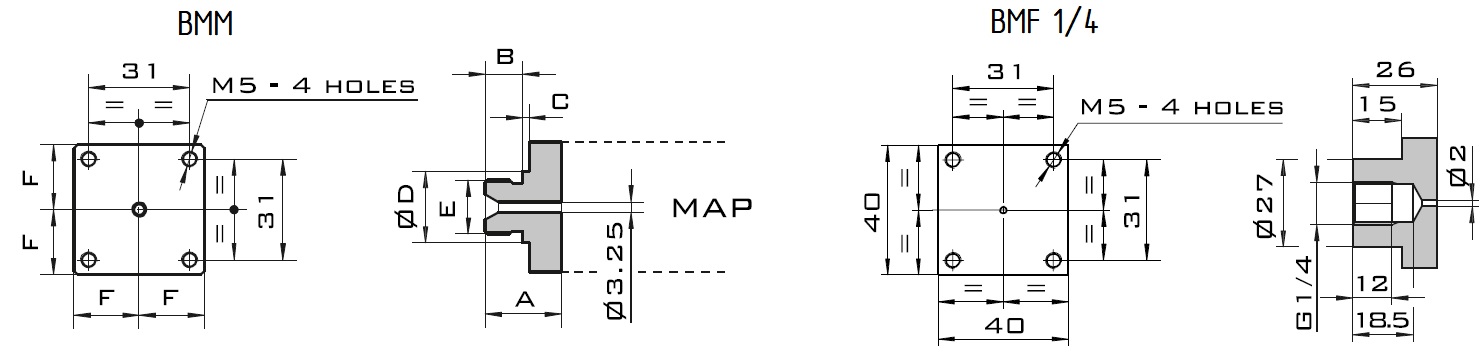 Типы адаптеров - плит для реле IPNB