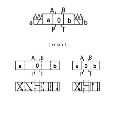 Схема гидравлического распределителя 4WE6J-6XCG12N9Z5L