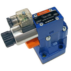 DBW10B2-5X/100CG24Z5L - клапан давления с разгрузкой, электромагнит 24V DC, НО, установка на плиту, до 250 л/мин, настройка до 100 бар, Pmax=350 Бар