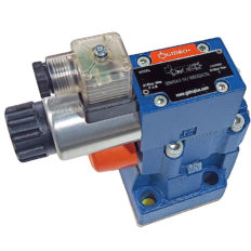 DBW10A2-5X/100CG24Z5L - клапан давления с разгрузкой электромагнит 24V DC, НЗ, установка на плиту, до 250 л/мин, настройка до 100 бар, Pmax=350 Бар